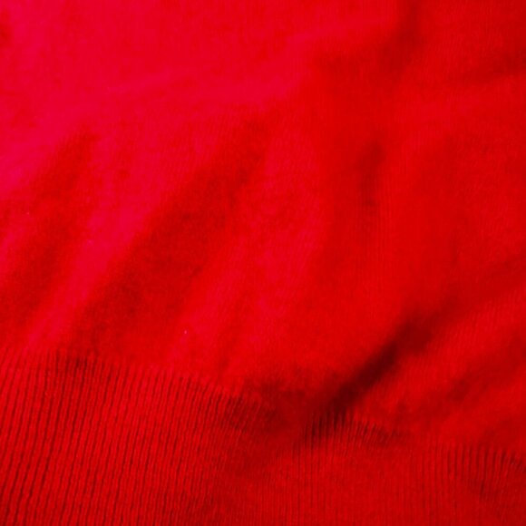 Giasone V Neck Sweater Mens 2 Ply Cashmere Long Sleeve Red Top Knit Shirt - Picture 8 of 16